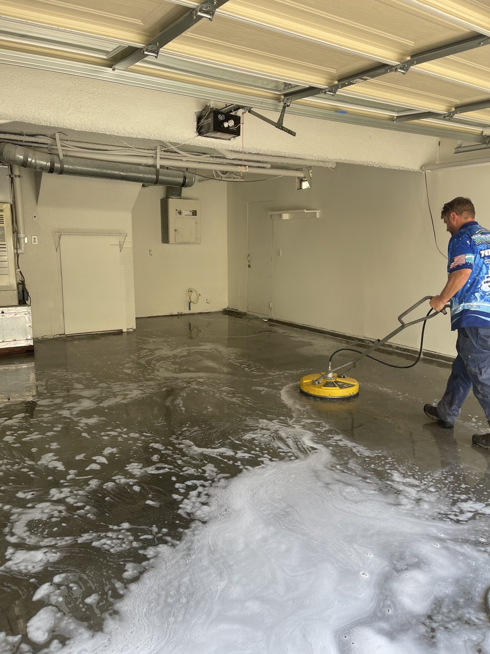 WashPro SFV van at a freshly pressure-washed concrete driveway in Los Angeles
